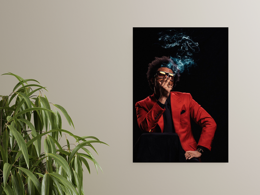 Trippy Abstract Face Art A4 Sticker Poster - Psychedelic Vibe