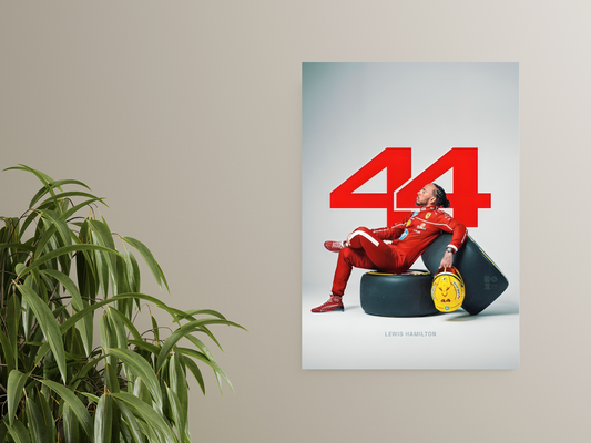 Lewis Hamilton No.44 A4 Poster  Ferrari Suit Concept Art