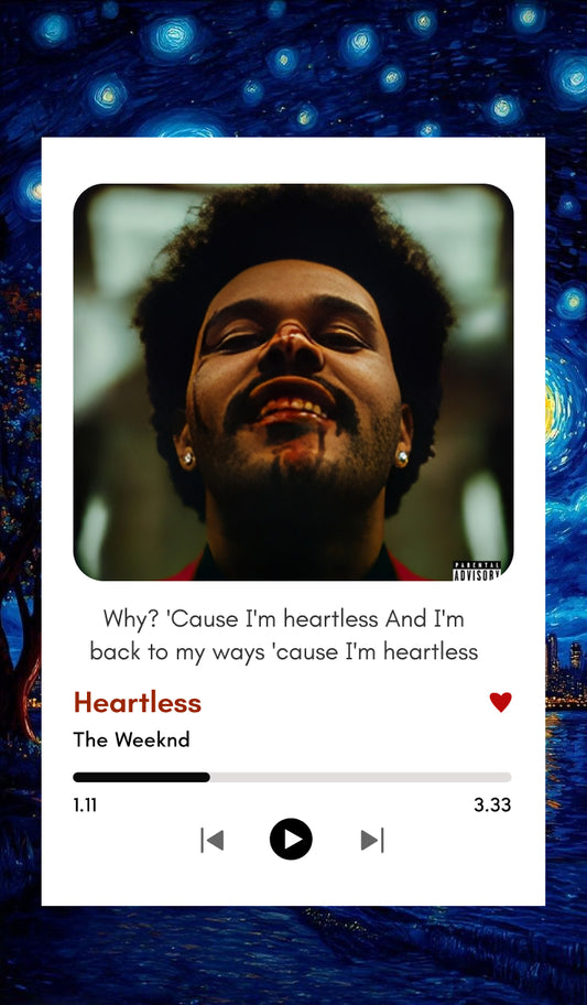 Heartless – The Weeknd | Music Polaroids at ₹10