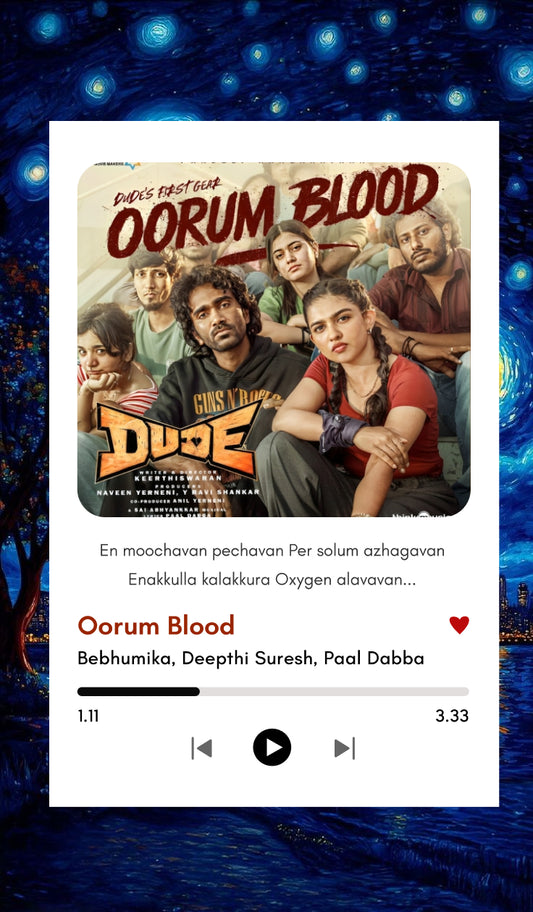 Oorum Blood – Energetic Tamil Youth Anthem Polaroid
