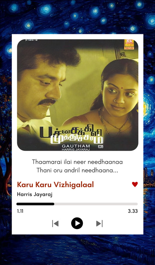 Karu Karu Vizhigalal – Vintage Romance Polaroid