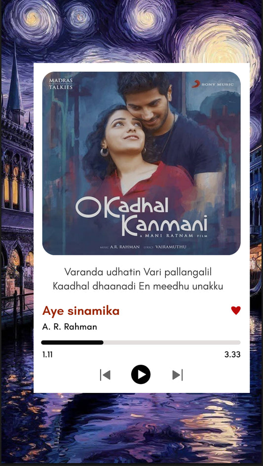 Aye Sinamika  |  Love in Every Frame | OK Kanmani