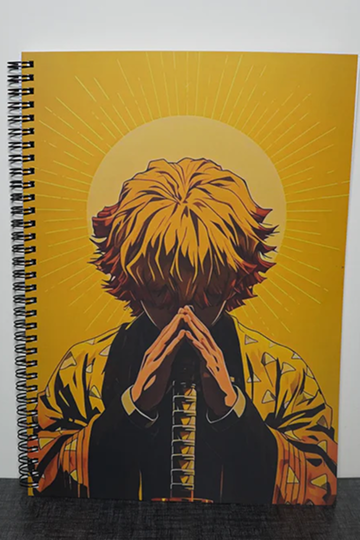 Zenitsu-Inspired A6 Spiral Notebook – Anime Edition