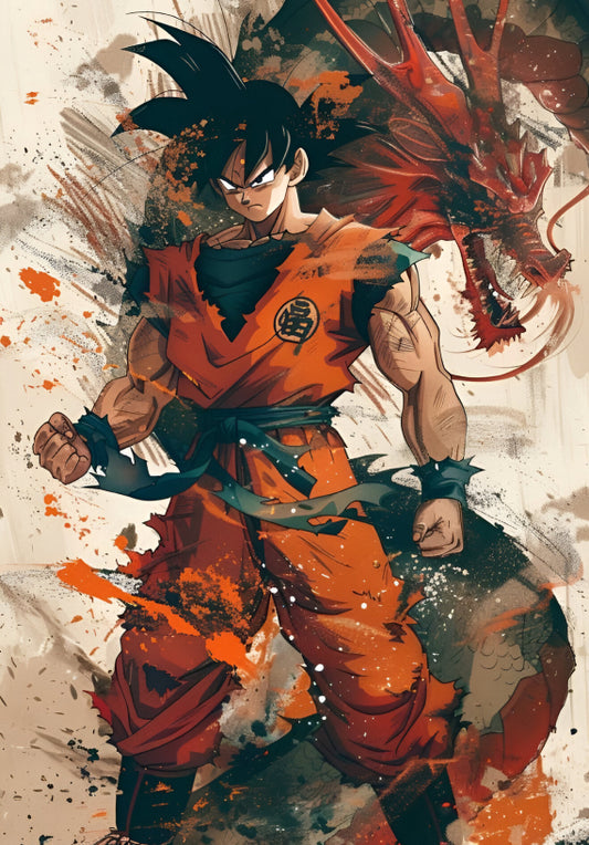 Goku with Shenron Poster